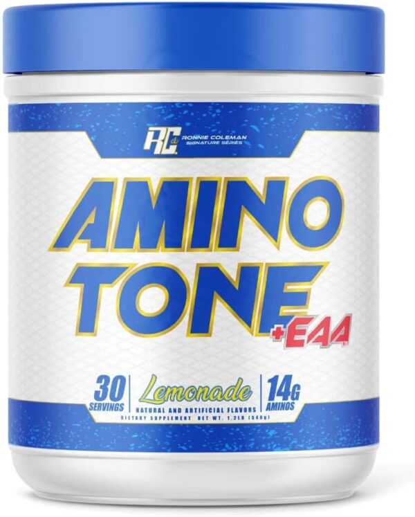 Ronnie Coleman Signature Series Amino-Tone Lemonade (EAA + BCAA + Fat Burner Matrix + Hydration) 540 g Brand: Ronnie Coleman