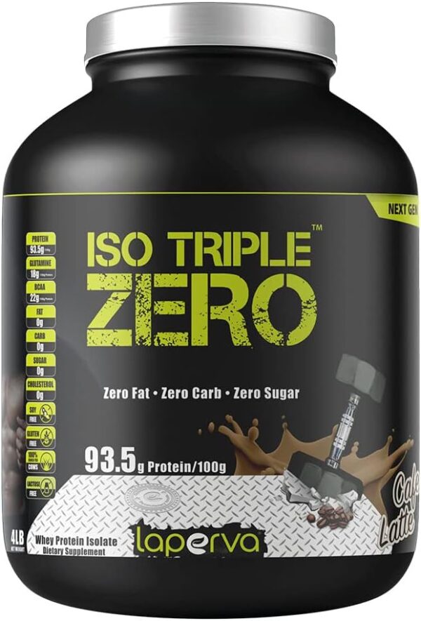 Laperva Protein Powder – Whey Protein Isolate Powder – LATE CAPP Flavor Whey Protein – Zero Fat, Carbs and Sugar Whey Protein – Protein Supplements & Muscle Gainer - 1.82 KG