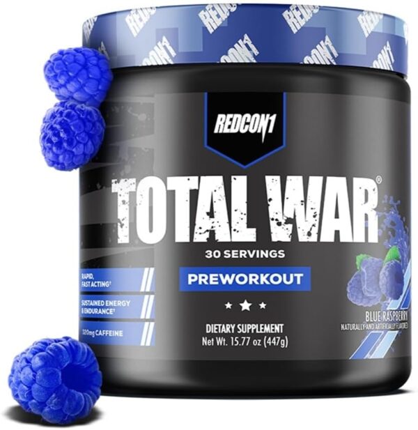 Redcon1 Total War - Pre Workout, 30 Servings (Blue Raspberry)