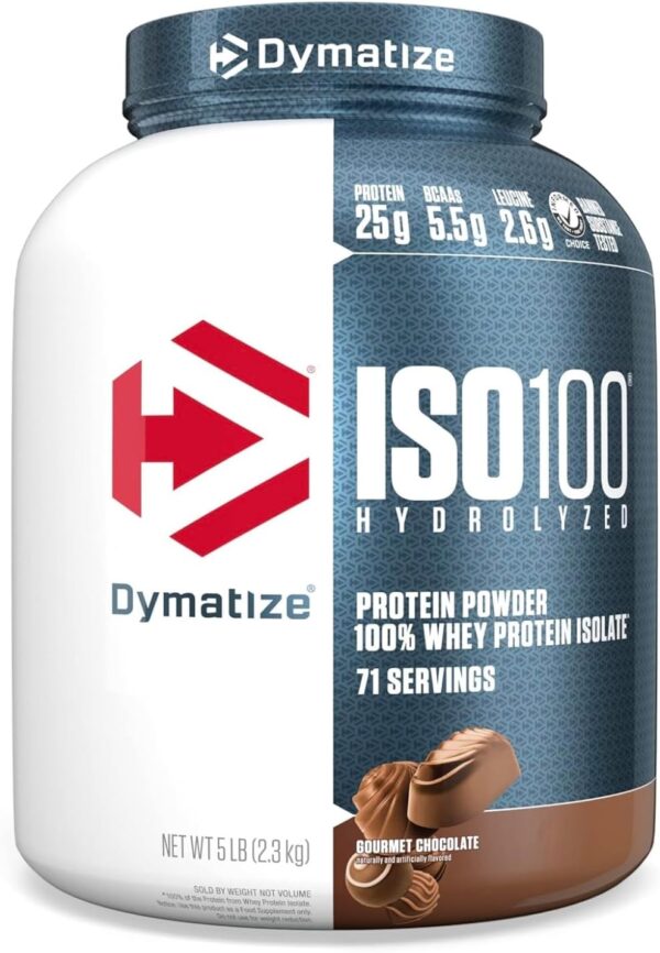 Dymatize ISO 100 Hydrolyzed Protein 5 Lbs Chocolate.
